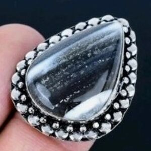 Owhyee Blue Opal Gemstone 925 Sterling Silver Handmade Ring